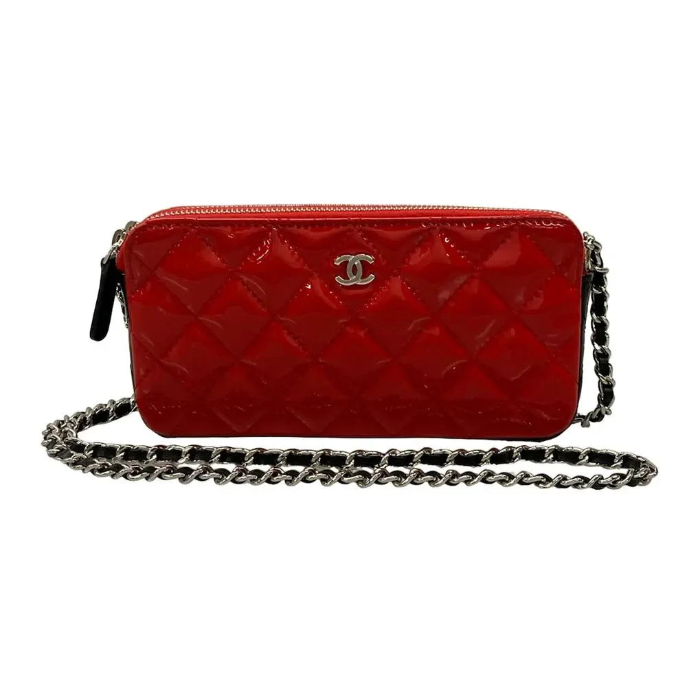 Chanel Matelasse Other Style Wallet Red Black